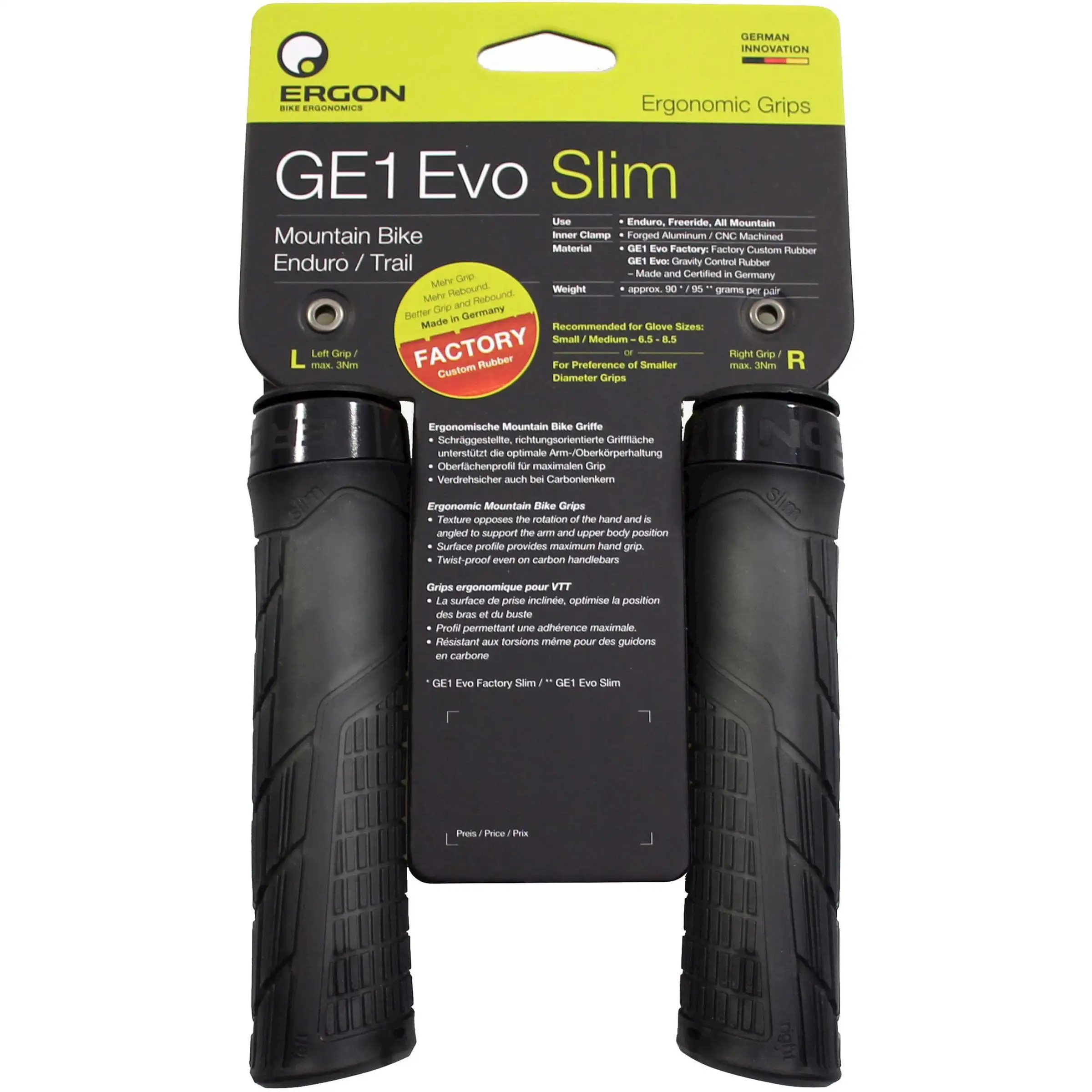 Chwyty rowerowe Ergon GE1 Evo Factory slim Frozen Black