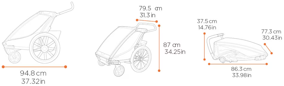 Podwójna przyczepka rowerowa dla dzieci Thule Chariot Cross 2 G3