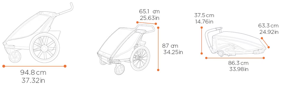 Przyczepka rowerowa dla dzieci Thule Chariot Cross 2 G3