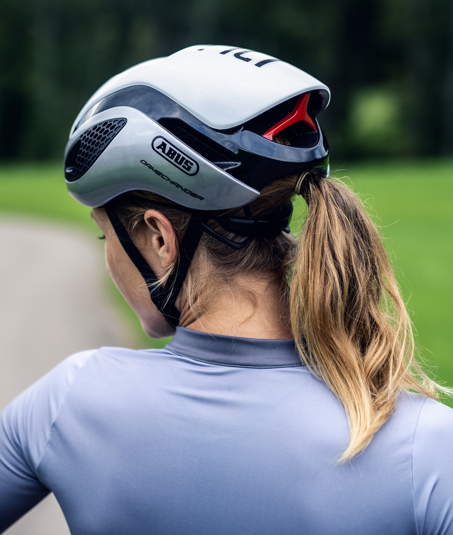 Kask rowerowy Abus GameChanger Gleam Silver