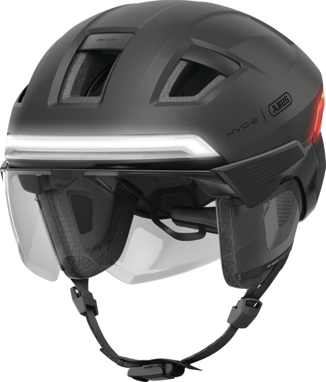 Kask rowerowy z kierunkowskazami Abus Hyp-E ACE Volcano Titan