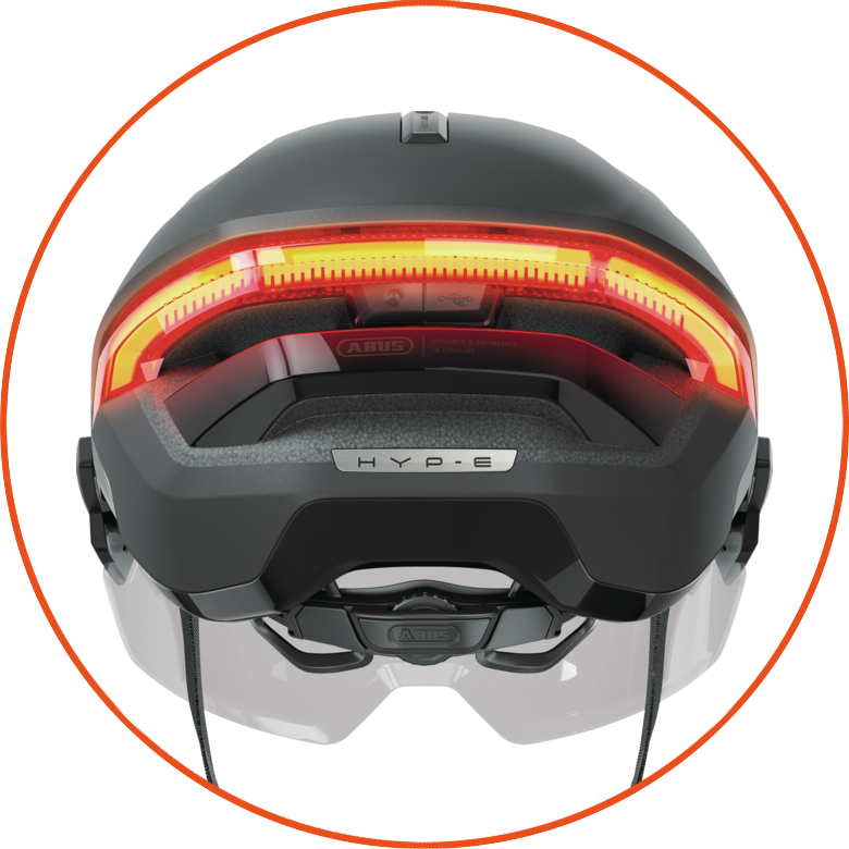 Kask rowerowy z kierunkowskazami Abus Hyp-E ACE Volcano Titan