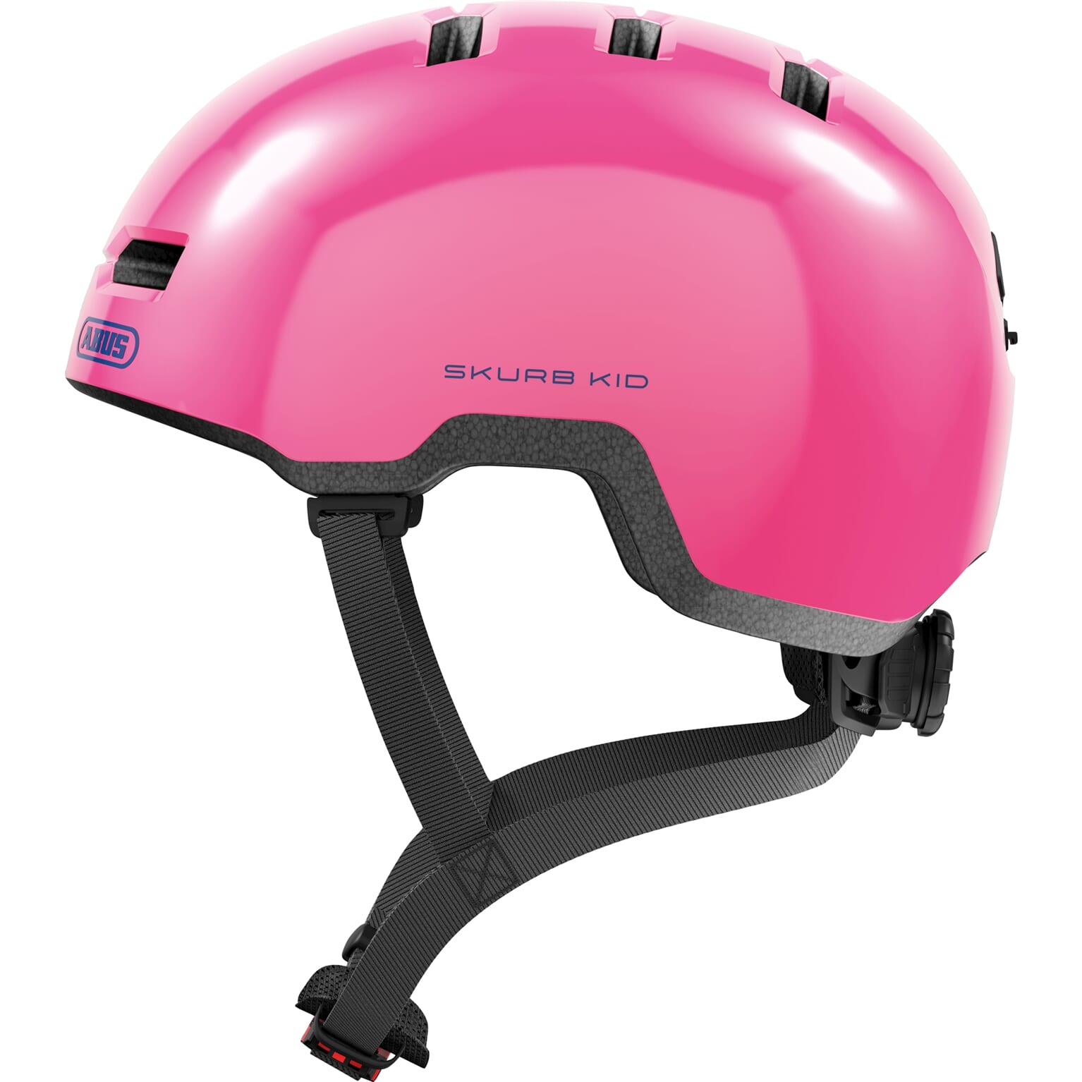 Dziecięcy kask rowerowy Abus Skurb Kid Shiny Pink