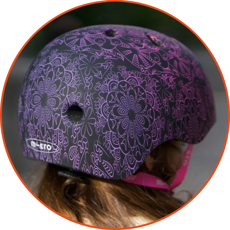 Dziecięcy kask na hulajnogę Micro Mandala Pink/Purple