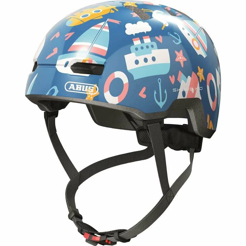 Dziecięcy kask rowerowy Abus Skurb Kid Blue Sailor