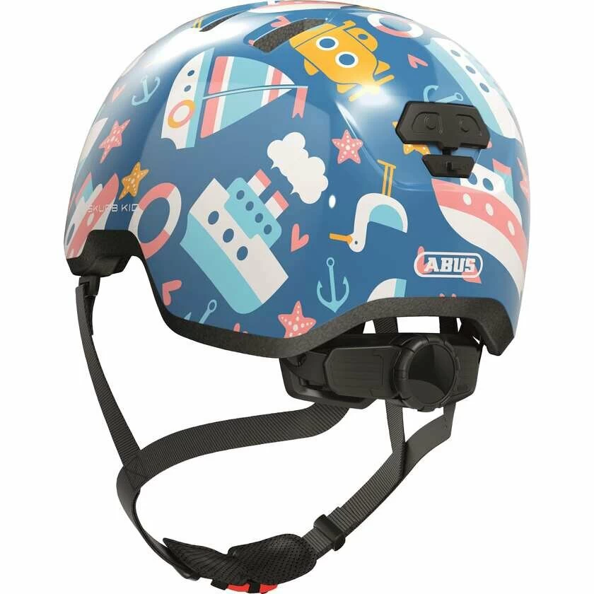 Dziecięcy kask rowerowy Abus Skurb Kid Blue Sailor