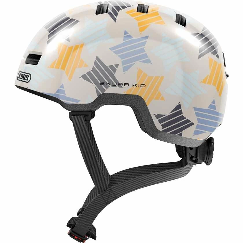 Dziecięcy kask rowerowy Abus Skurb Kid Grey Stars