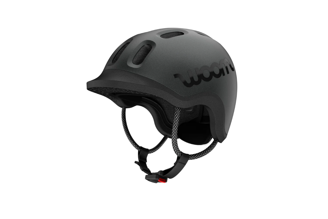 Dziecięcy kask rowerowy woom Ready Chacoal Metallic S (50-53)