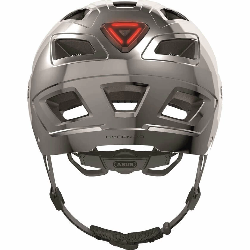 Kask rowerowy ABUS Hyban 2.0 Chrome Silver 