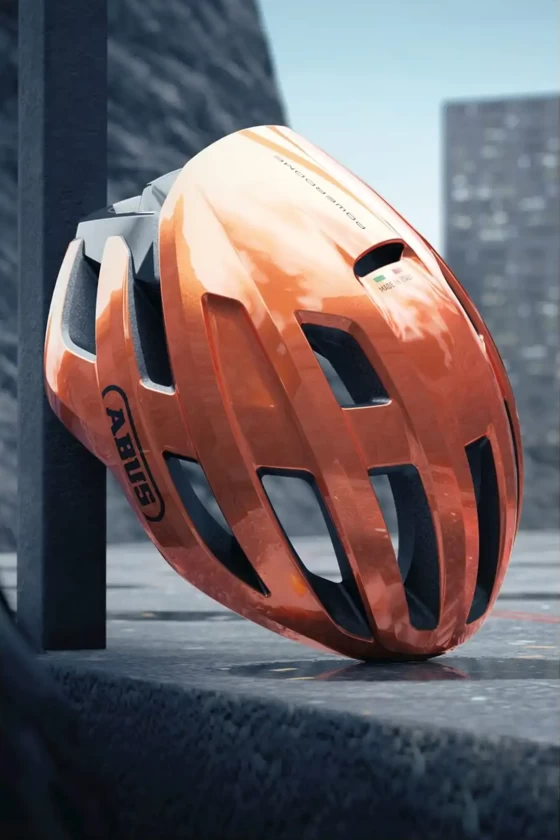 Kask rowerowy Abus PowerDome Goldfish Orange