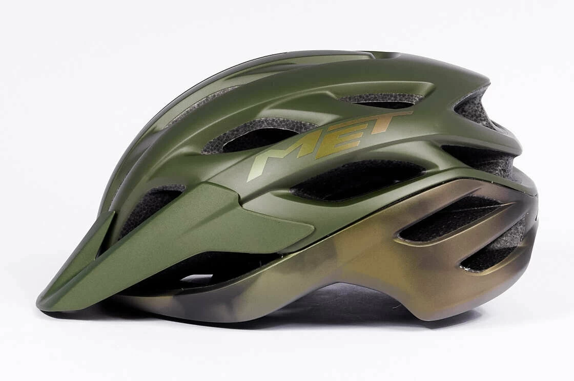 Kask rowerowy MET Veleno Olive Iridescent