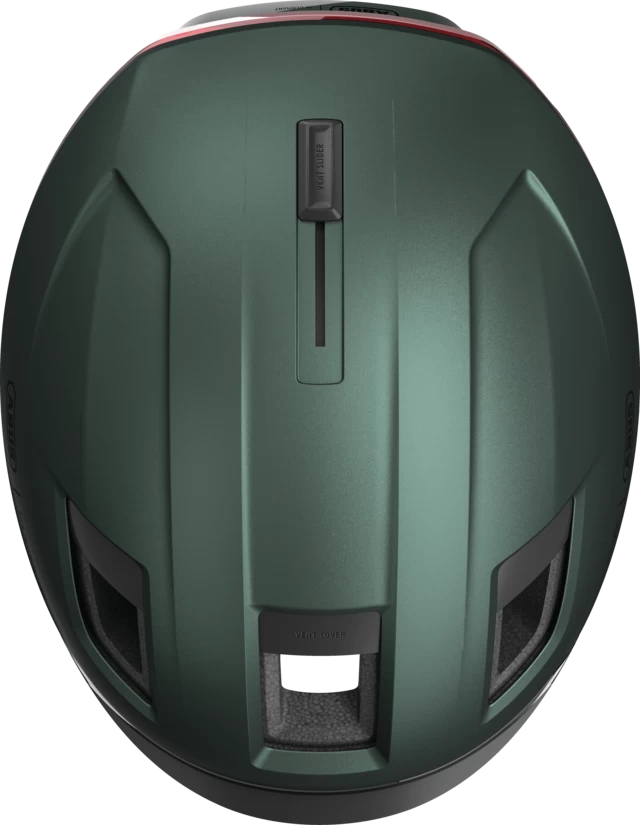 Kask rowerowy z kierunkowskazami Abus Hyp-E Jungle Green