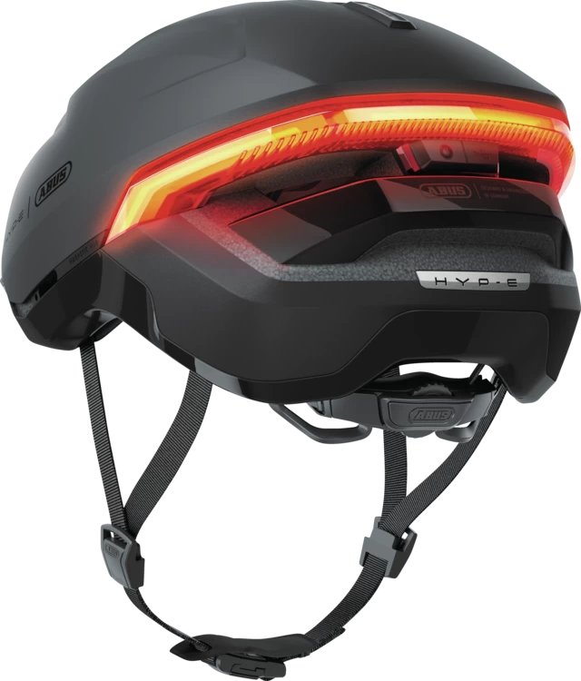 Kask rowerowy z kierunkowskazami Abus Hyp-E Volcano Titan