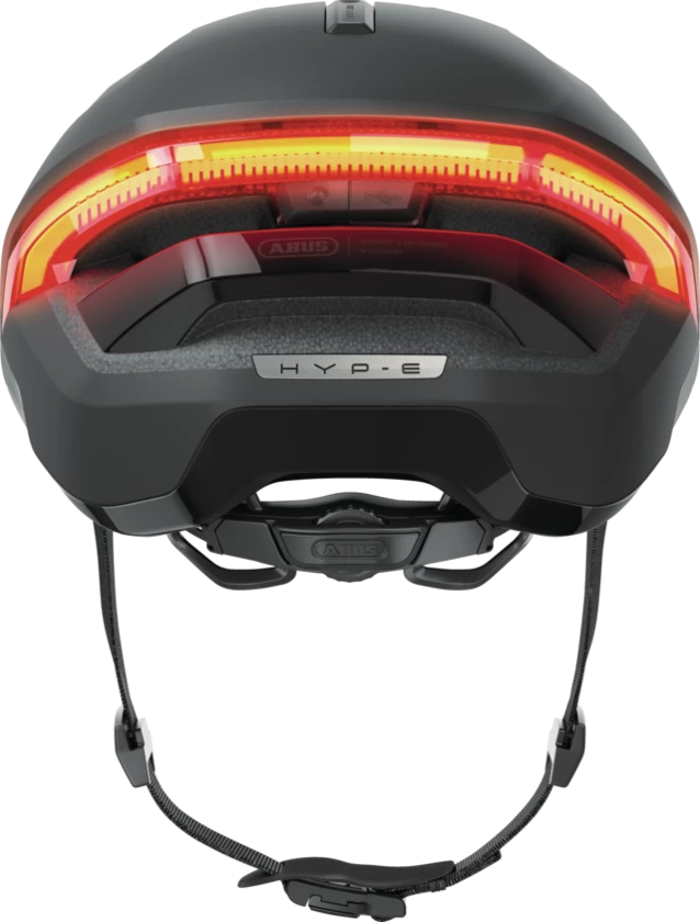 Kask rowerowy z kierunkowskazami Abus Hyp-E Volcano Titan