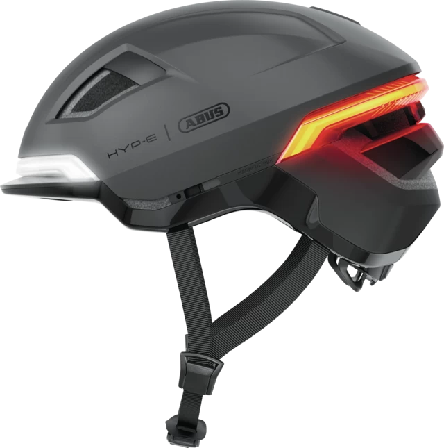 Kask rowerowy z kierunkowskazami Abus Hyp-E Volcano Titan