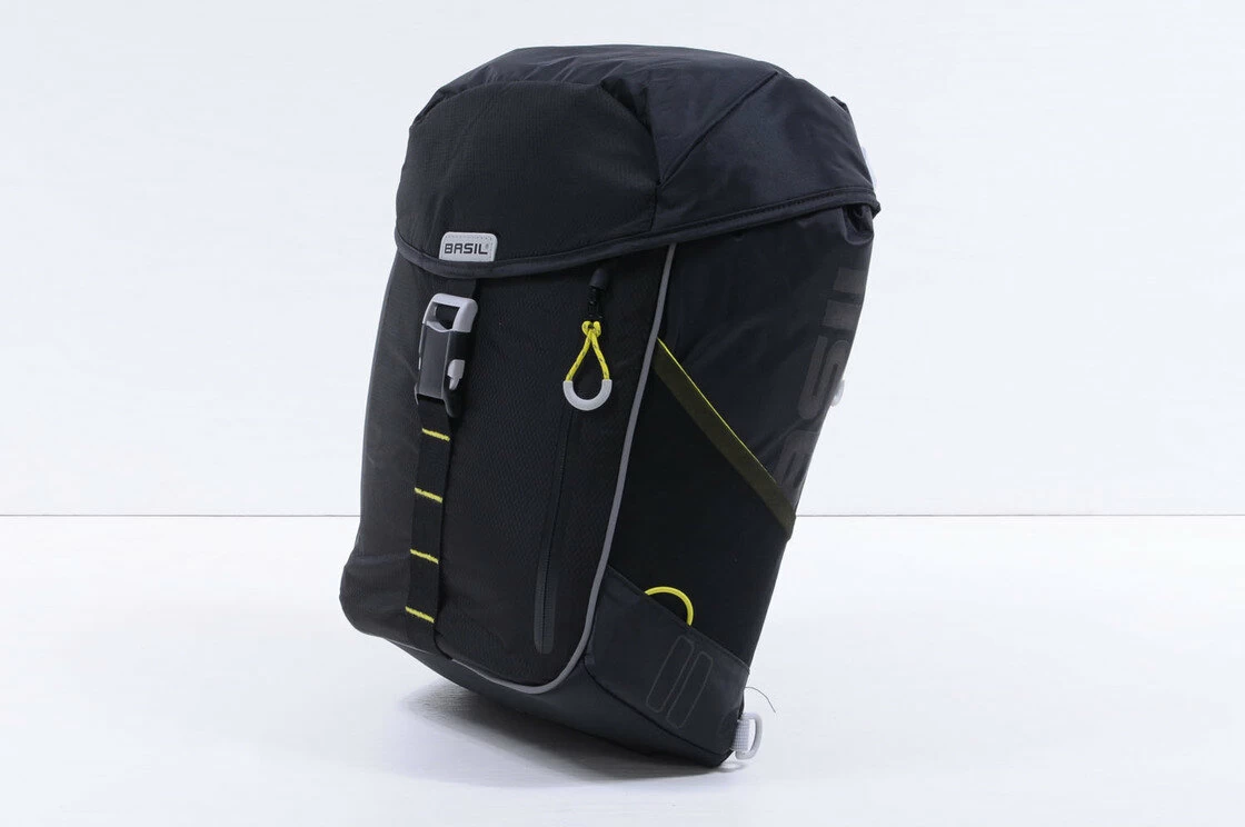 Pojedyncza sakwa rowerowa Basil Miles Daypack  Black / lime