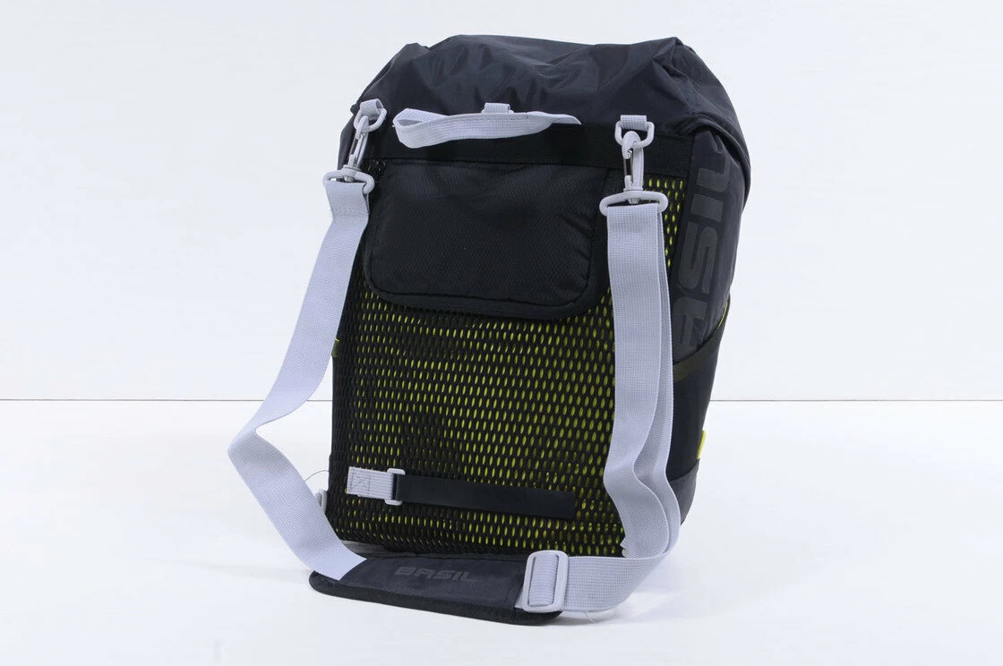 Pojedyncza sakwa rowerowa Basil Miles Daypack  Black / lime