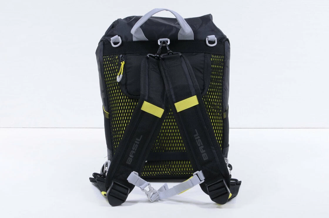 Pojedyncza sakwa rowerowa Basil Miles Daypack  Black / lime