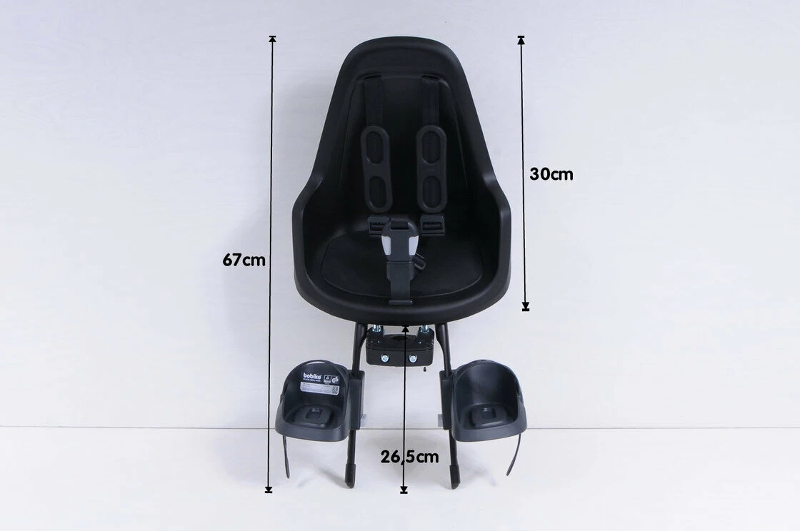 Przedni fotelik rowerowy Bobike Mini One Czarny