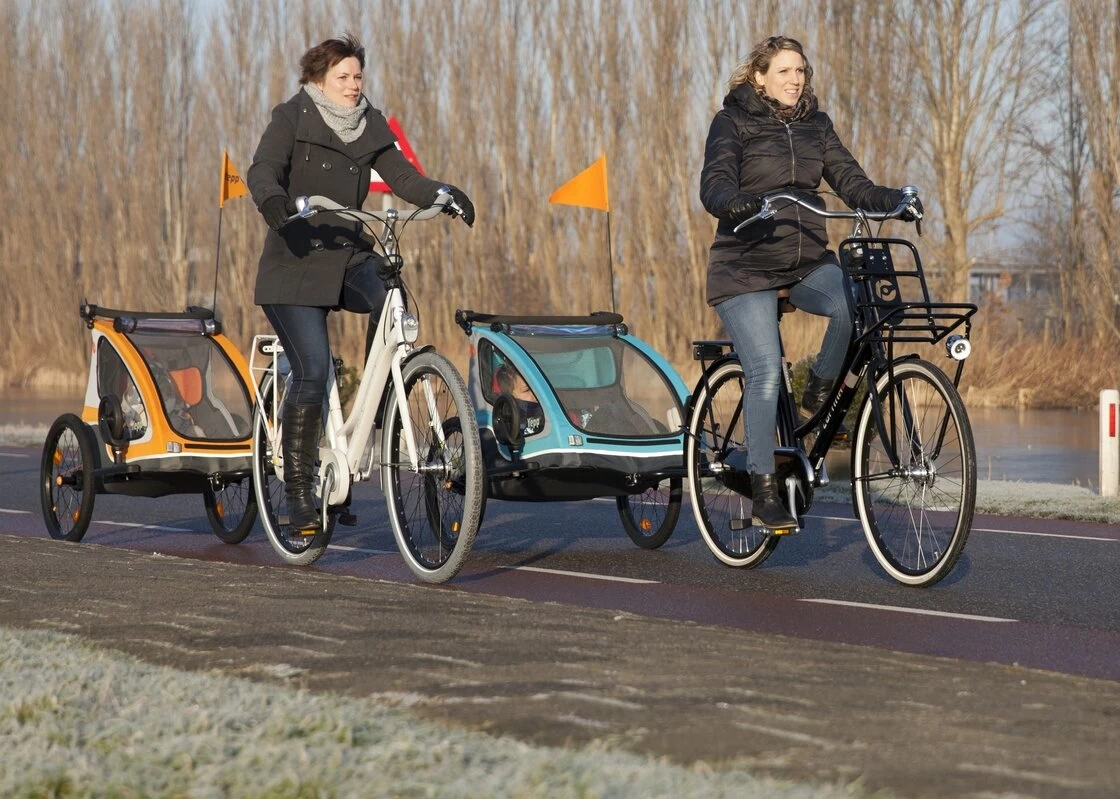 Przyczepka rowerowa dla dzieci Yepp Duo pomarańczowy