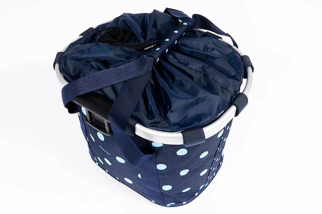 Składany koszyk rowerowy KlickFix Bike Basket Mixed Dots Blue