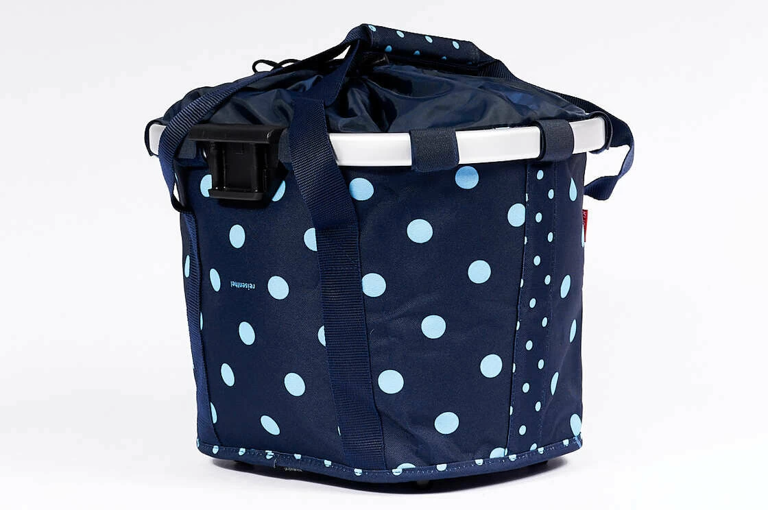 Składany koszyk rowerowy KlickFix Bike Basket Mixed Dots Blue