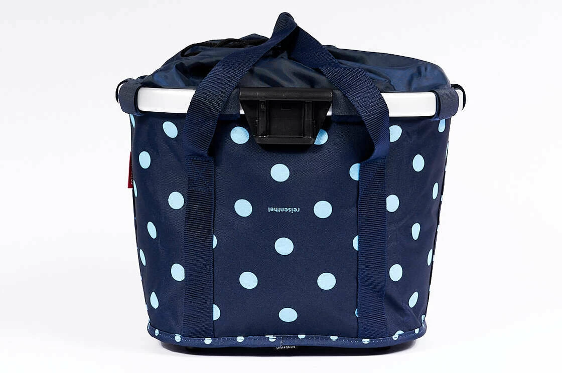 Składany koszyk rowerowy KlickFix Bike Basket Mixed Dots Blue