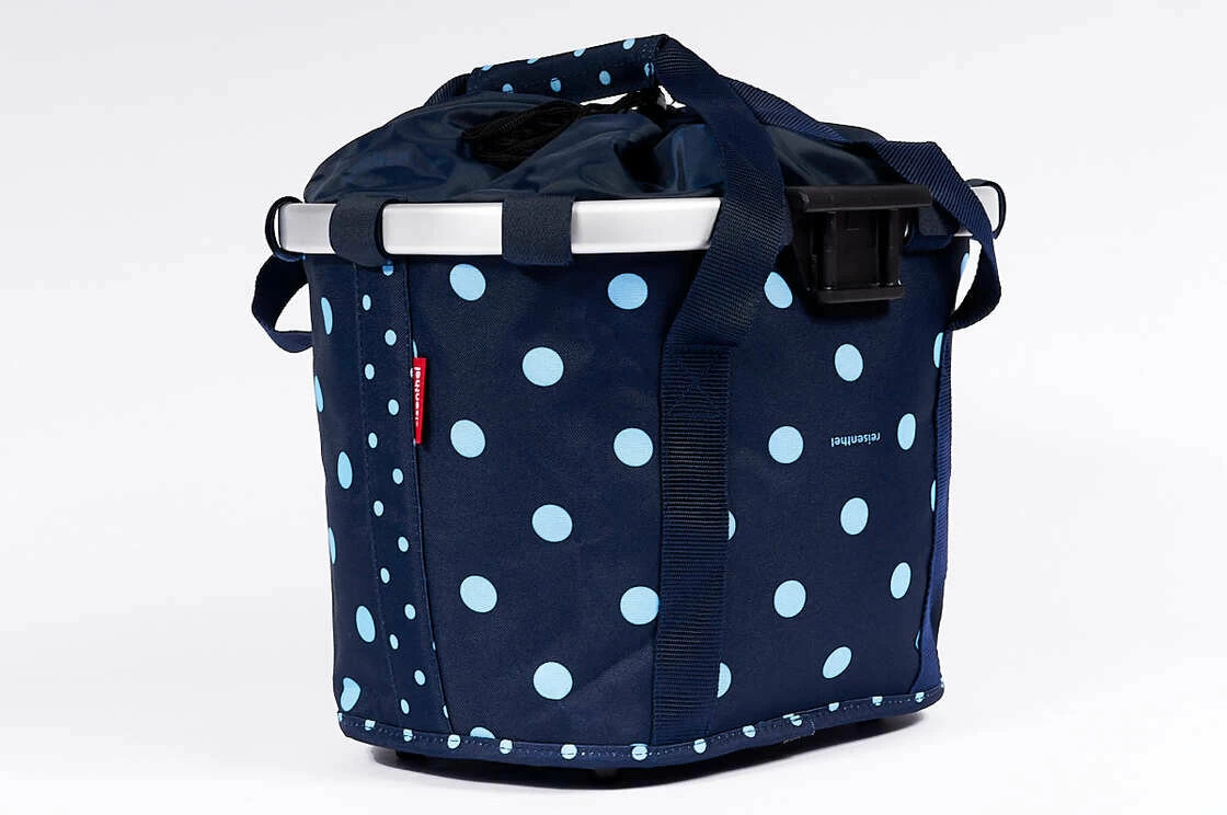 Składany koszyk rowerowy KlickFix Bike Basket Mixed Dots Blue