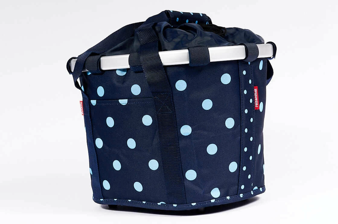 Składany koszyk rowerowy KlickFix Bike Basket Mixed Dots Blue