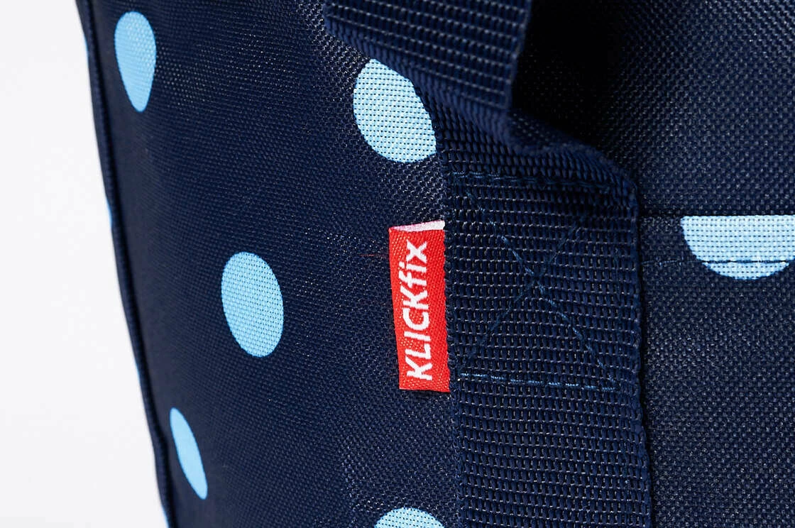 Składany koszyk rowerowy KlickFix Bike Basket Mixed Dots Blue