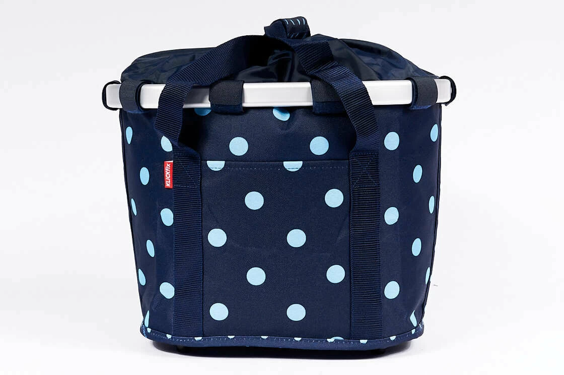 Składany koszyk rowerowy KlickFix Bike Basket Mixed Dots Blue