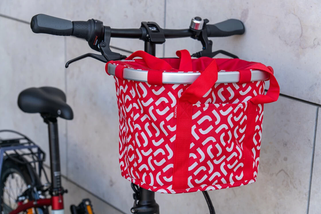 Składany koszyk rowerowy KlickFix Bike Basket Signature Red