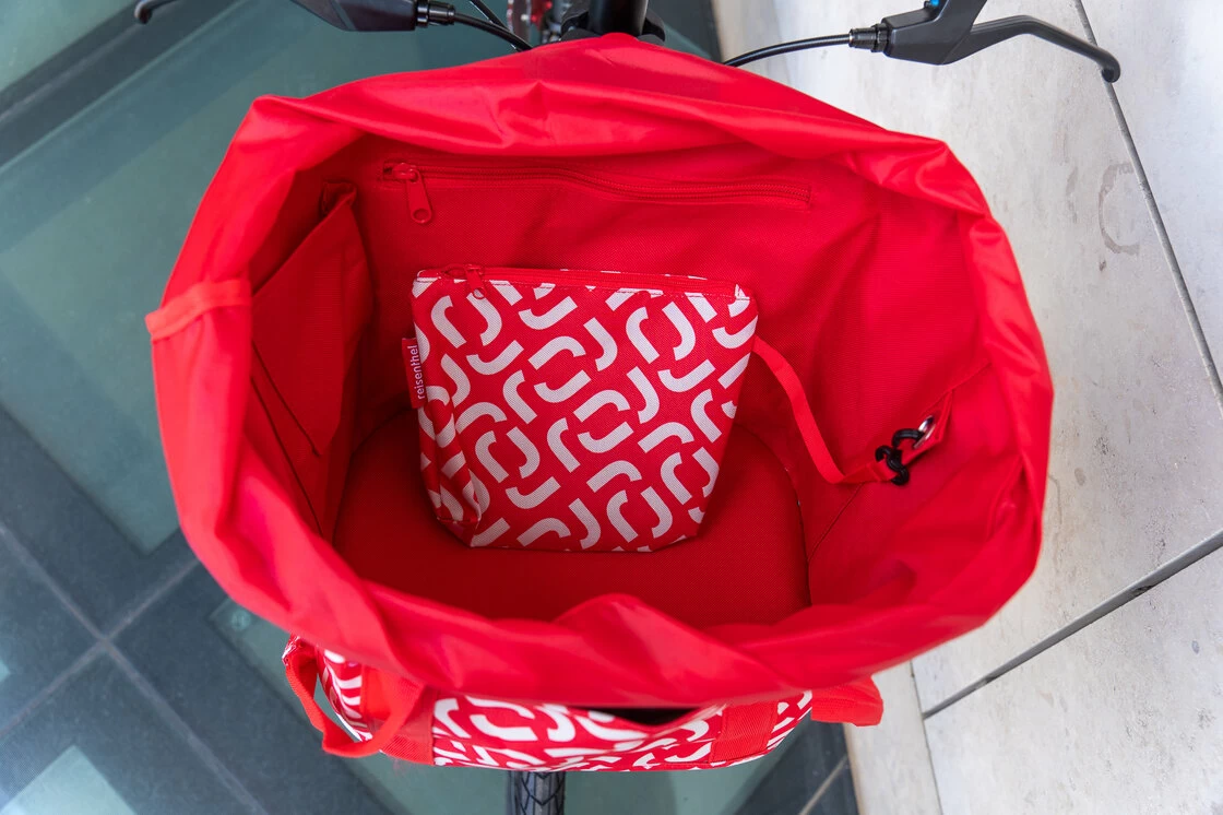 Składany koszyk rowerowy KlickFix Bike Basket Signature Red